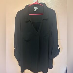 Ava&ViV Black Blouse 4x